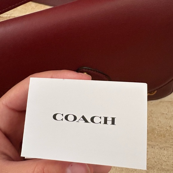 Coach Beat Bag- Wine and Gold Hardware - Picture 8 of 8